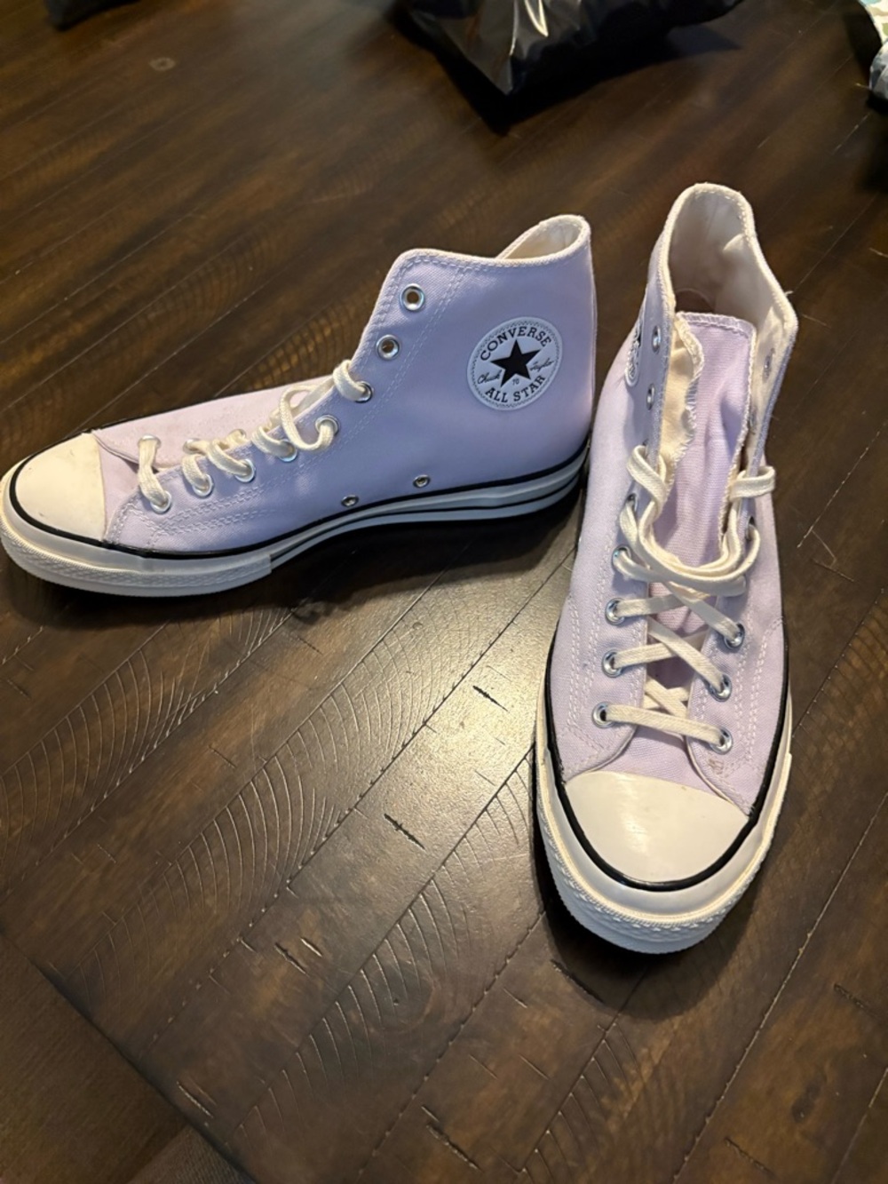 Converse Chuck Taylor All Star High Top Sneakers in Light Lavender - Picture 7 of 8